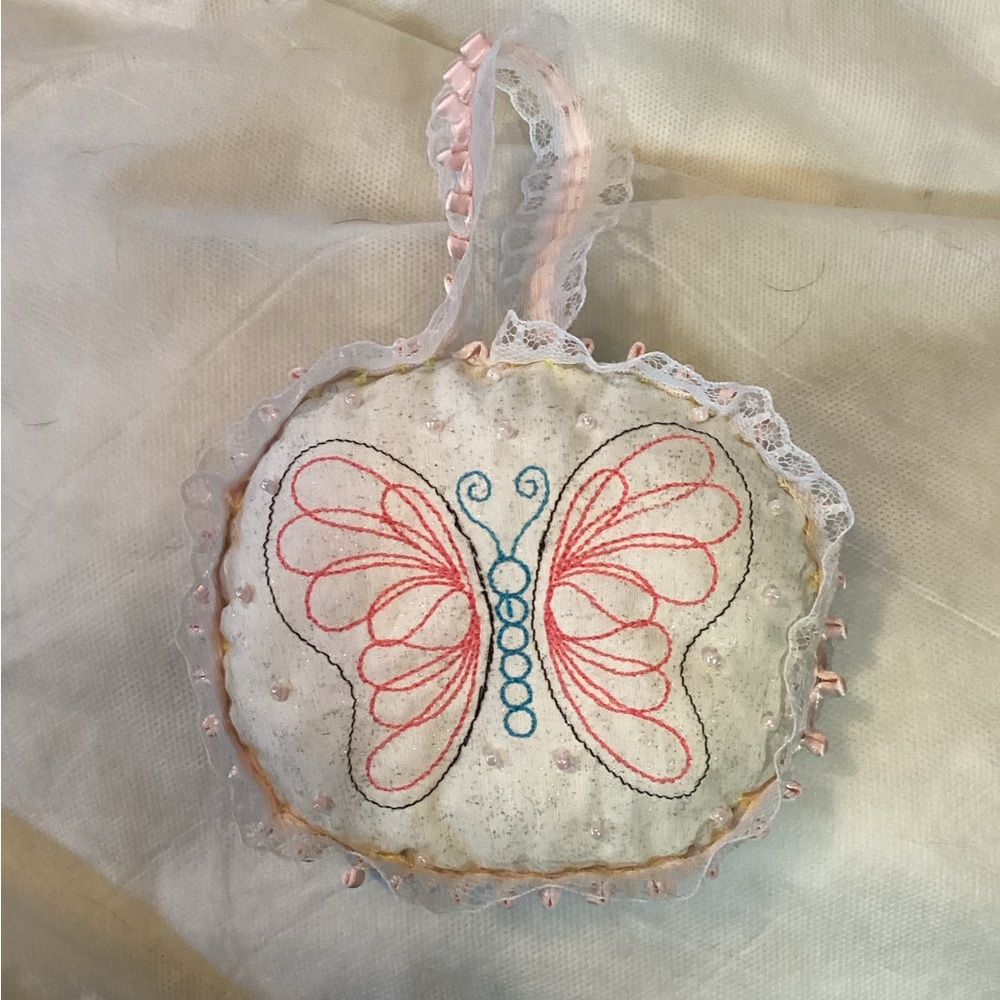 Boutique: Embroidered Butterfly Lace Ornament